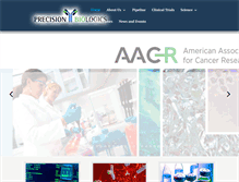 Tablet Screenshot of precision-biologics.com